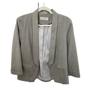 Miss Selfridge grey relaxed fit open blazer size 8